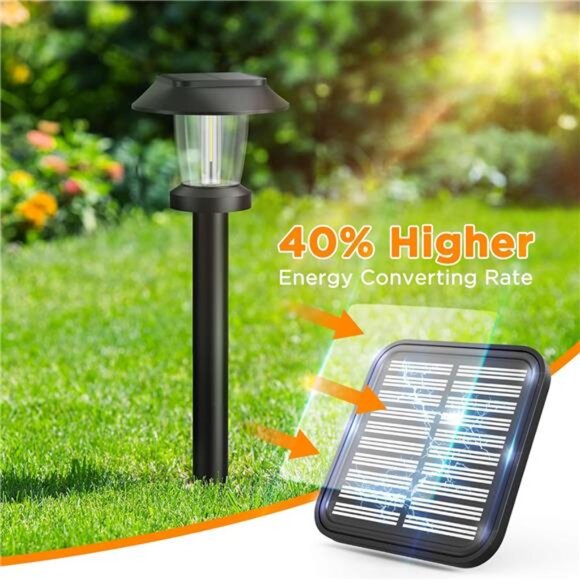 Solar Pathway Lights Outdoor 8 Pack Waterproof Garden Yard Driveway Landscape - Picture 5 of 7